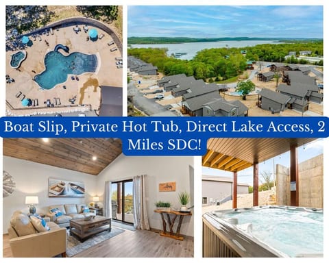 7 BR Resort Cabin w/ Hot Tub & Boat Slip TR Lake!