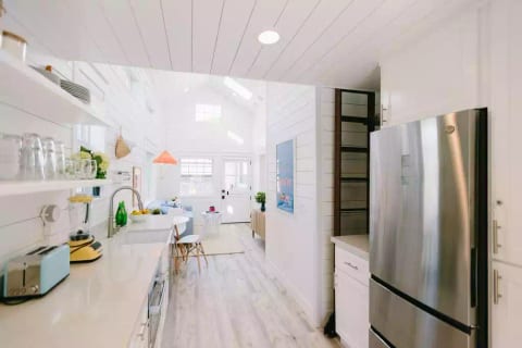 The Magic Mountain Bungalow was professionally decorated from top to bottom! Every inch is covered with hand painted art and custom woodworking.