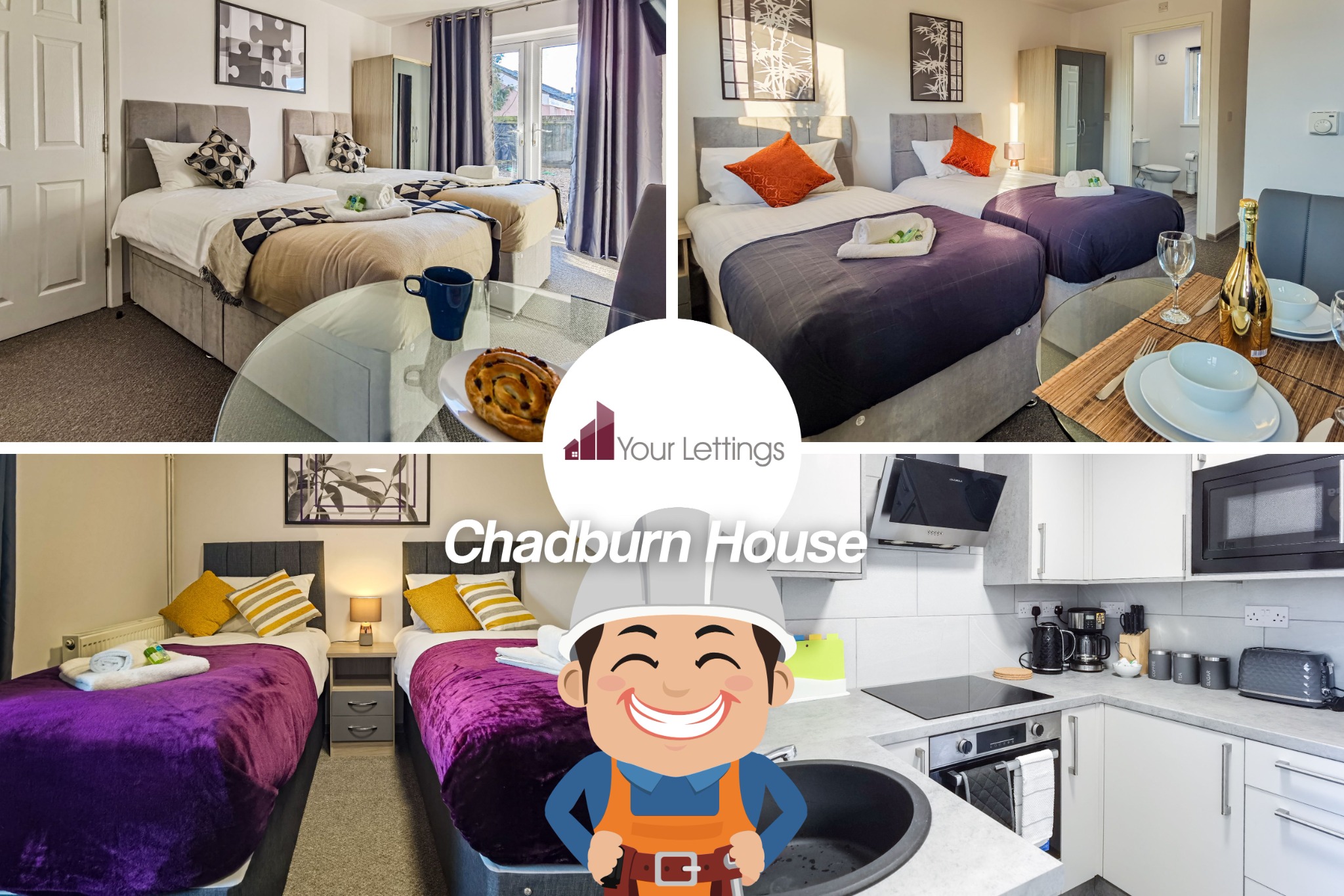 ★ En-suite 4 bedrooms for 8 ★ Netflix ★ Parking ★