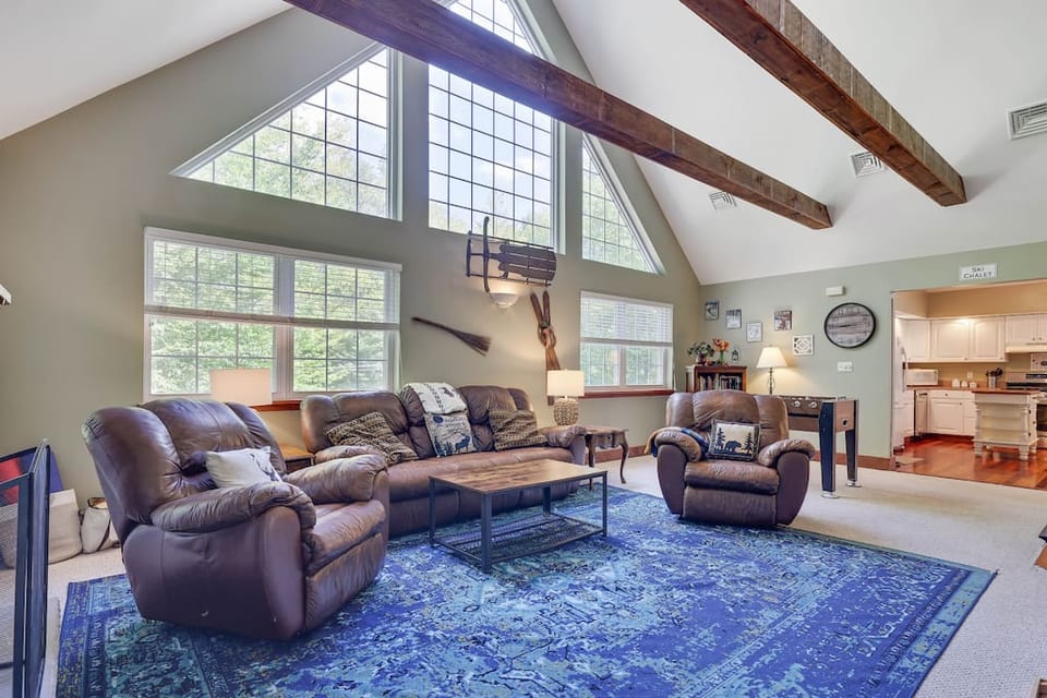 Enjoy the fireplace while watching a movie and playing games