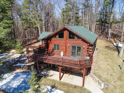 Large deck and patio (tables and chairs not shown)