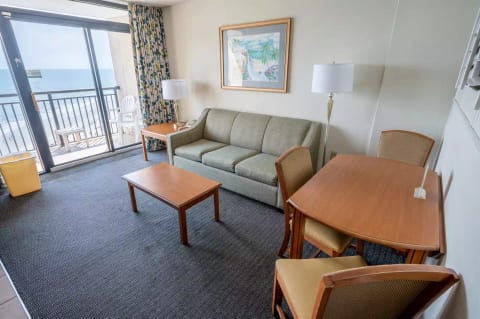 Enjoy views of the ocean from the living area!