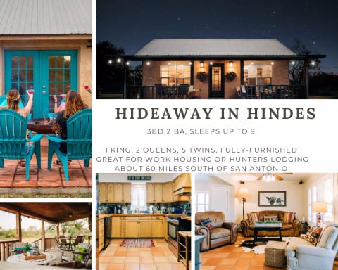 Cozy country retreat! About an hour south of San Antonio.
