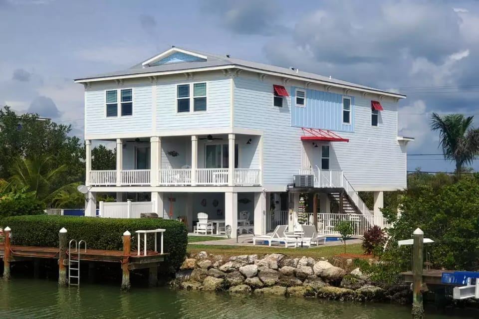 Welcome to Stay Anchored at Sombrero.  View from across the canal. 