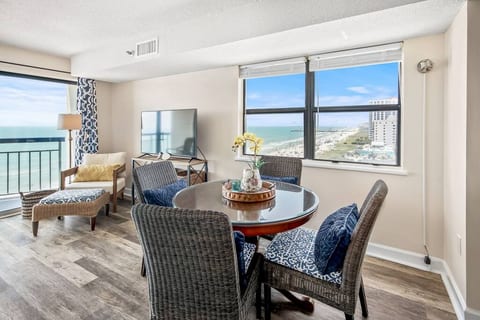 Dining in is enjoyable with these views.