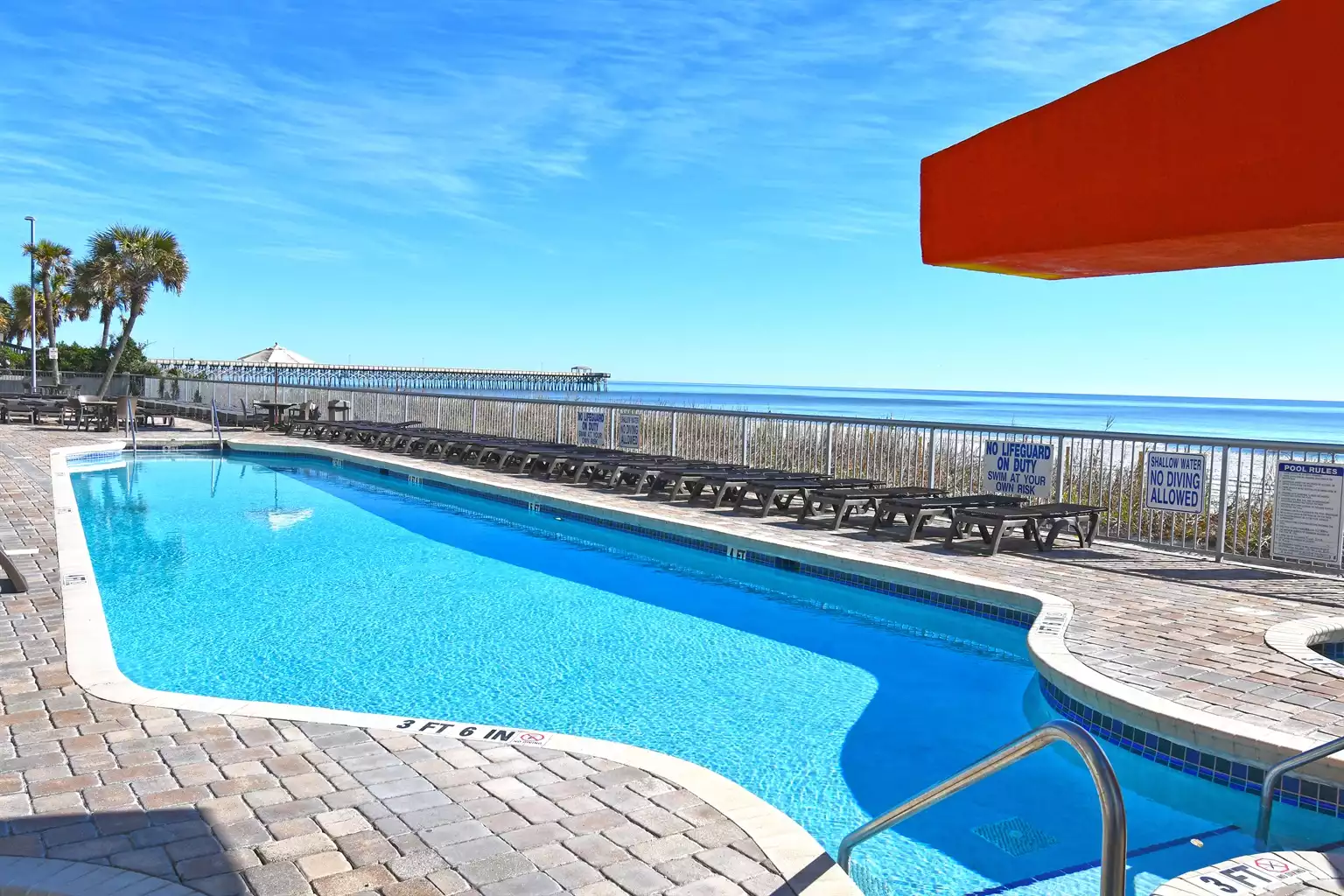 Beachfront pool/deck Beachfront pool/deck - Oceans One 1203 -1 Bedroom - Myrtle Beach
