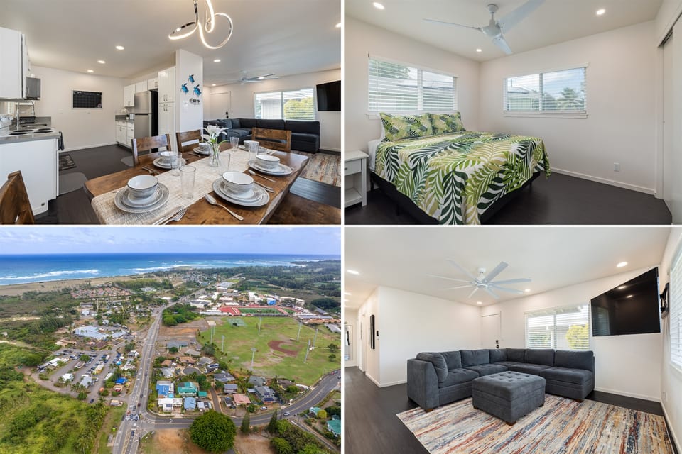 Kahuku 3BR Ohana - A/C, WiFi, Parking - Kahuku