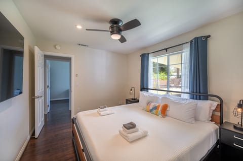 Spacious house has two master bedrooms & king beds