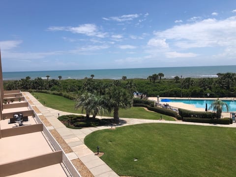 View from balcony - Our pool and the ocean