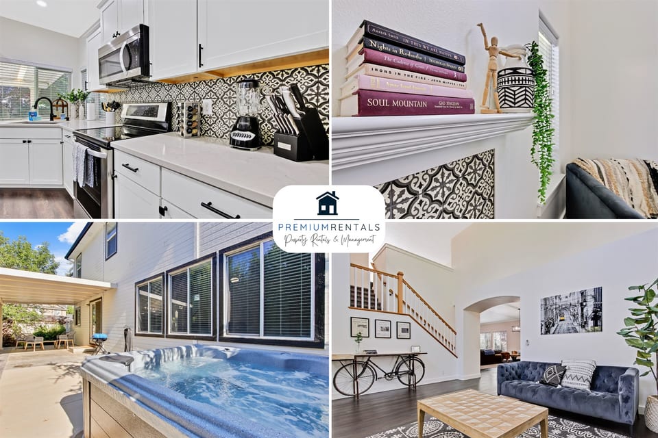Large Natural Modern Boho Home with HOT TUB - Meridian