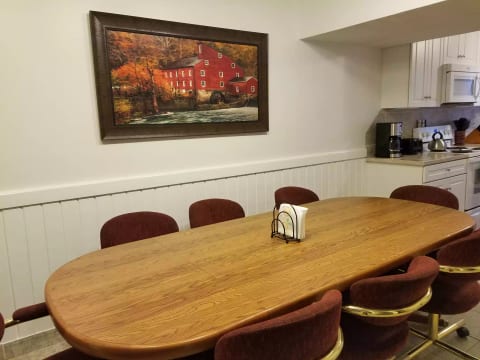 Large kitchen table for meals, playing games, etc...