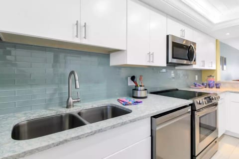 Sink with garbage disposal
