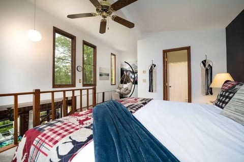 king bed and soft linens make for an amazing night sleep