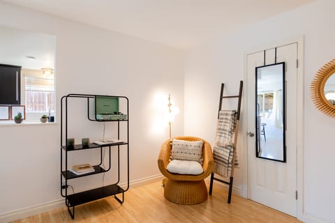 Enjoy a good book in this personal corner in the living area