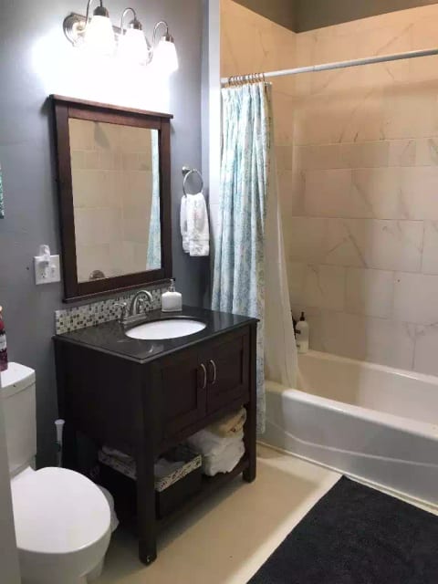 Master and 1st queen bedroom bathroom