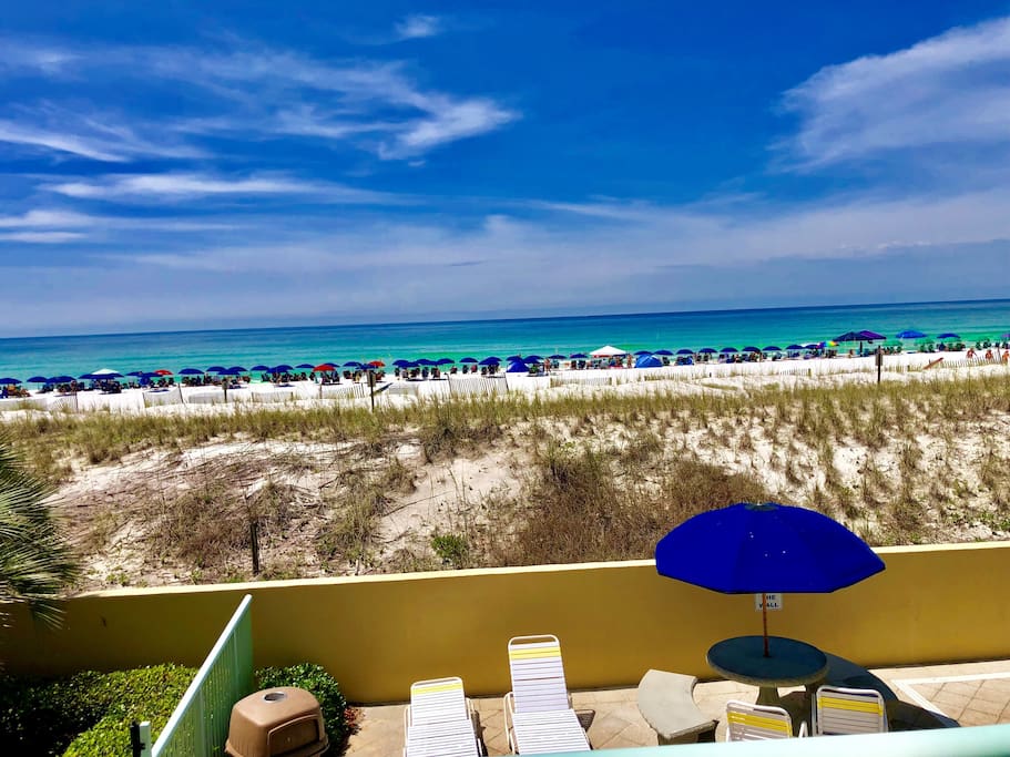 Beautiful Day at the Beach from the Balcony