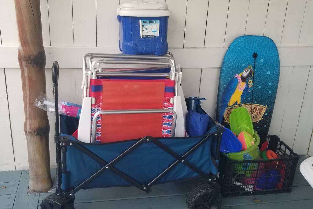 We provide one wagon beach, some chair beach, a cooler, sand toys, and more for your use! Please bring them back from the beach. If you lose them, you will pay for a replacement. We provide one wagon beach, some chair beach, a cooler, sand toys, and more for your use! Please bring them back from the beach. If you lose them, you will pay for a replacement. - WALK to BEACH from the Blue Pearl Home is a breeze - Inlet Beach