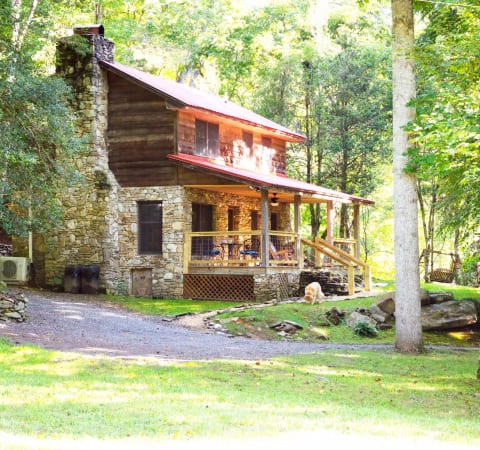 Serenity Falls - Authentic Stone Cabin