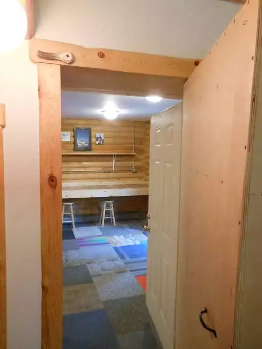 Second door open to all purpose room