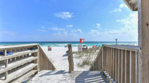 Access only to resort guests- relax stress free at a less crowded beach