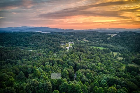 Amazing Sunset over the Blue Ridge Mountains.