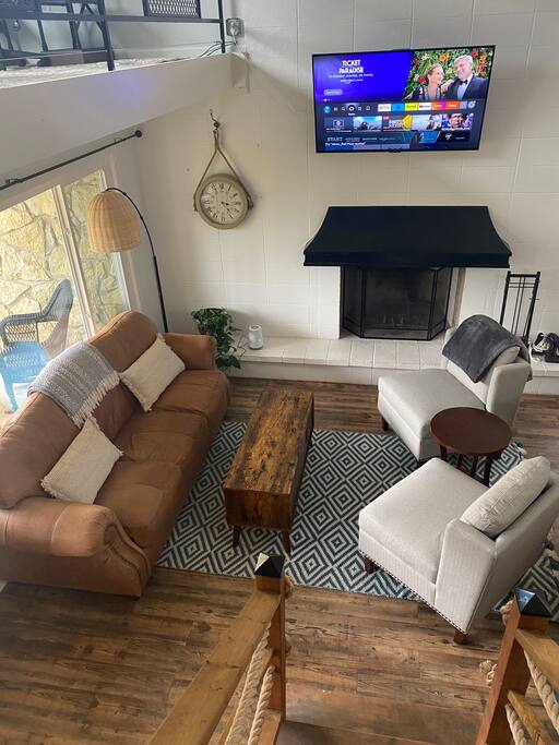 Living room with extra seating, Amazon fire tv, and close to kitchen - Magnolia Lakehouse - Clifton