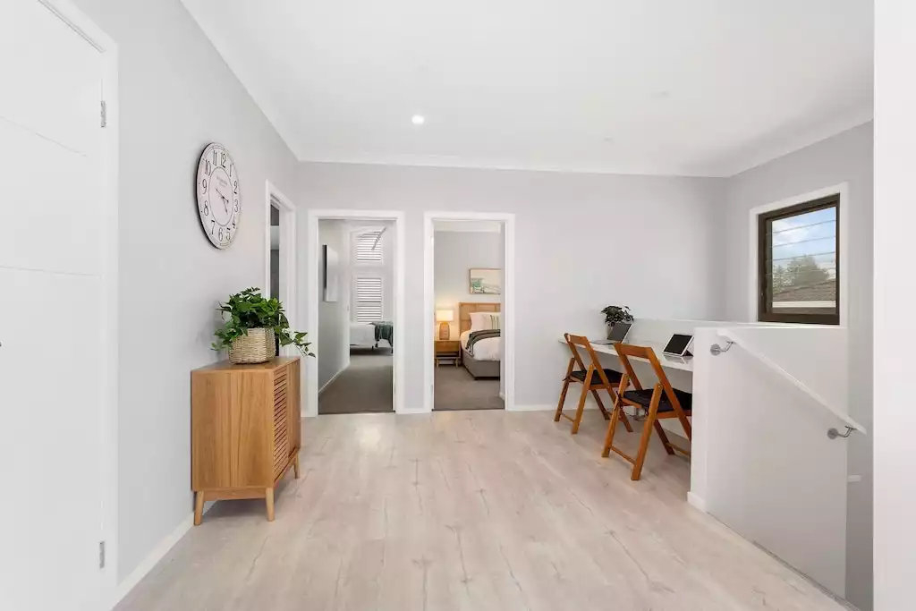 Upper foyer and study area