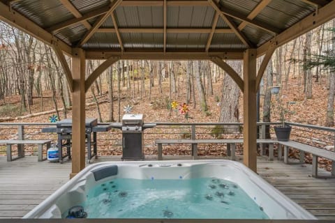 Gazebo over hot tub