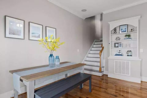 DINING AREA WITH BENCH SEATING