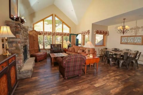 The great room of the condo.