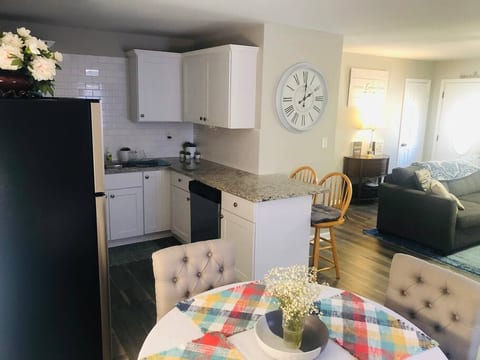 View from Dining Area into Kitchen and Living Room