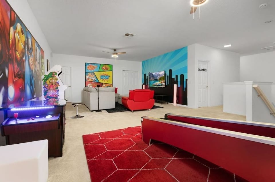 Enjoy your Game Room and Home Theater on Level Two