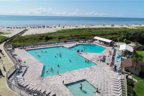 Our unit is Steps to Beach & largest Ocean Front pool on Hilton Head Island!!