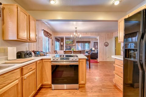 Large Kitchen open to the dining room and living room