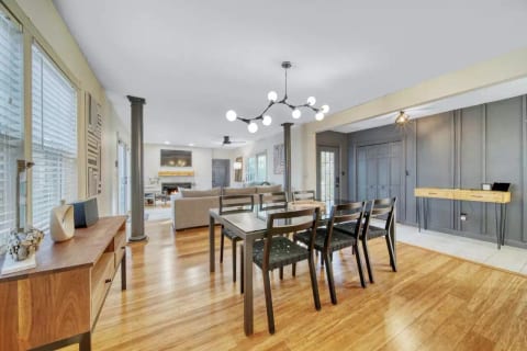 Open concept dining room
