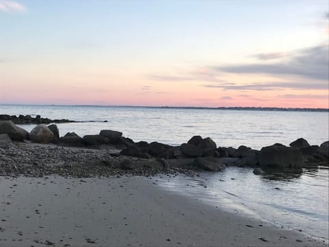 Off Sconticut Neck, which is a pennisula, and within a short walking or driving distance are tiny beaches for your sunrise or sunset viewing.
