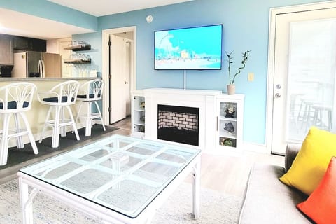 Living area with smart TV