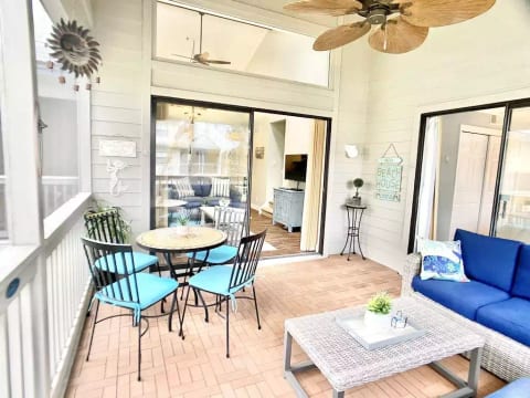 Our amazing screened in porch has new patio furniture as of Feb 2021!