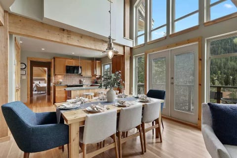 dining room looking out towards view