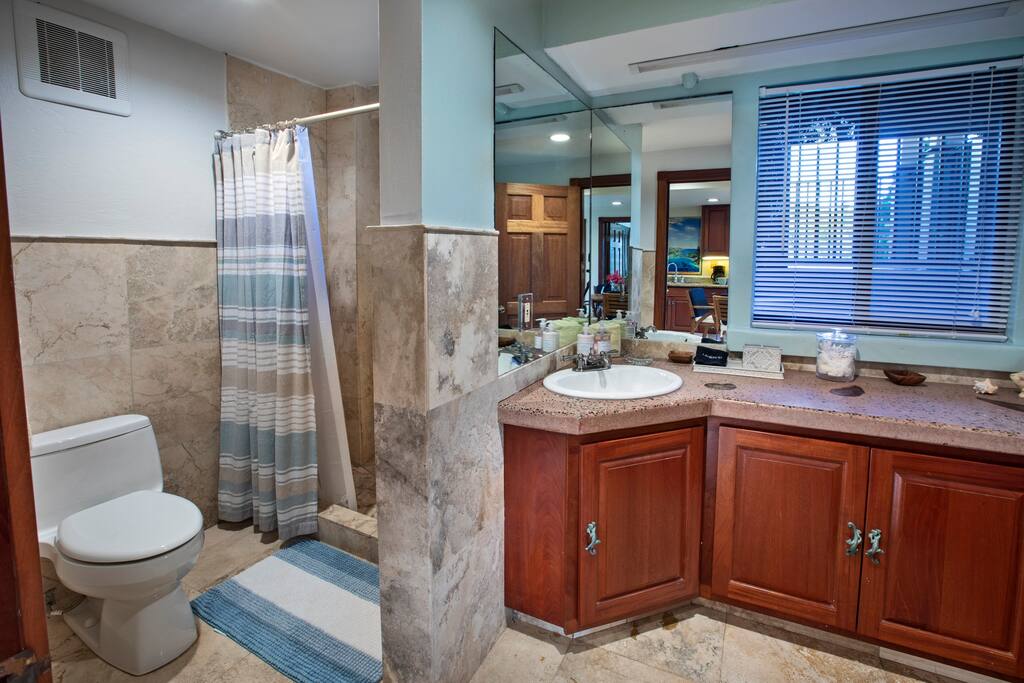 Bathroom in lower level - Riley's Retreat  - St John