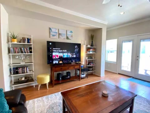 Living area just off balcony.