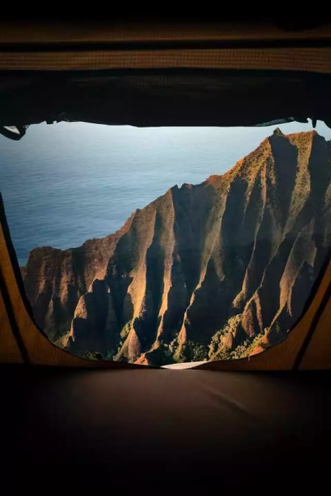 Kauai Camping and Drive in a 2021 Camper Truck Glamping Style