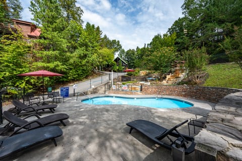 Resort pool walkable from cabin. Open May-Sept