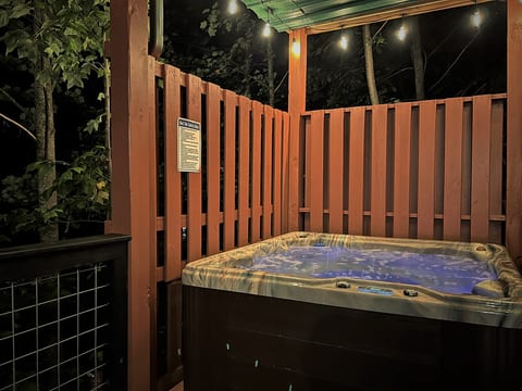 Hot tub at night!