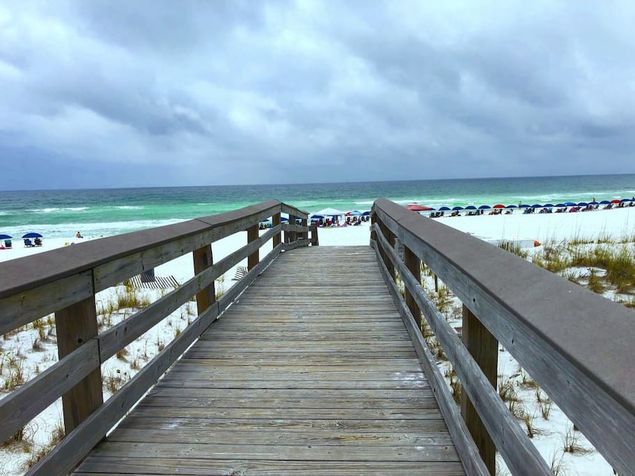 Walkway to the Beach for Rolling your Ice Chest