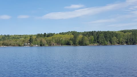 view across the lake from the cottage