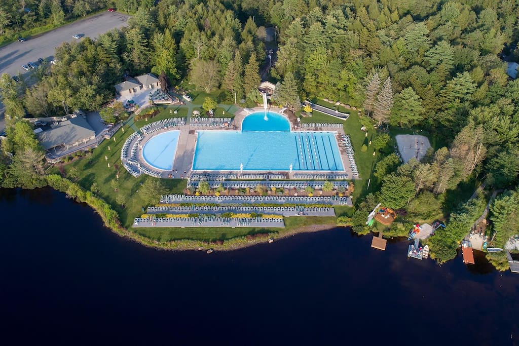 Outdoor Pool - Summer  (Limited Temporary Membership Req'd - Inquire First) - Mt. Maplewood Lodge  Lake Naomi NearEverything  - Pocono Pines