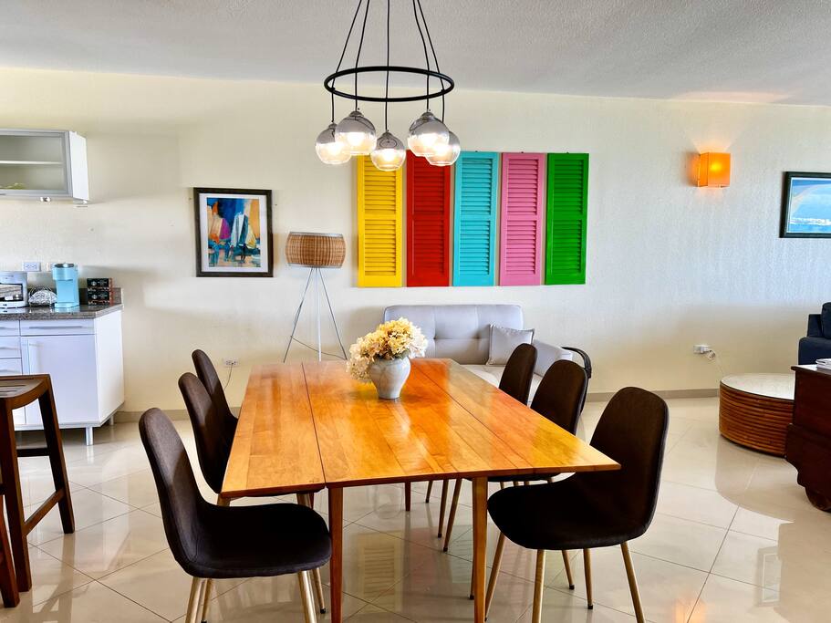 Indoor Dining - Encanto- 2 Bedroom Beachfront Condo - Simpson Bay! - St. Maarten