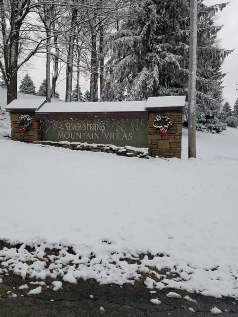 Mt.Villas is just outside of the main gate to Seven Springs. Ride the free shuttle to the resort!