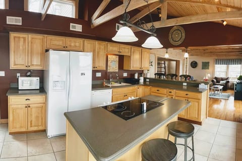 Kitchen with center island.
